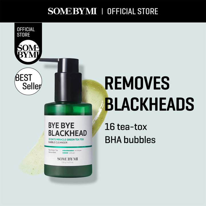 SOME BY MI BYE BYE BLACKHEAD 30 DAYS MIRACLE GREEN TEA TOX BUBBLE CLEANSER (120g)