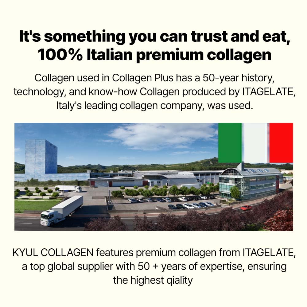 LEMONA Official Kyul Collagen, Korean Collagen Peptides for Women 60 Stick(2g) with Vitamin C for Hair, Nail, Skin, Bone & Joint Health (500 mg, Lemon)