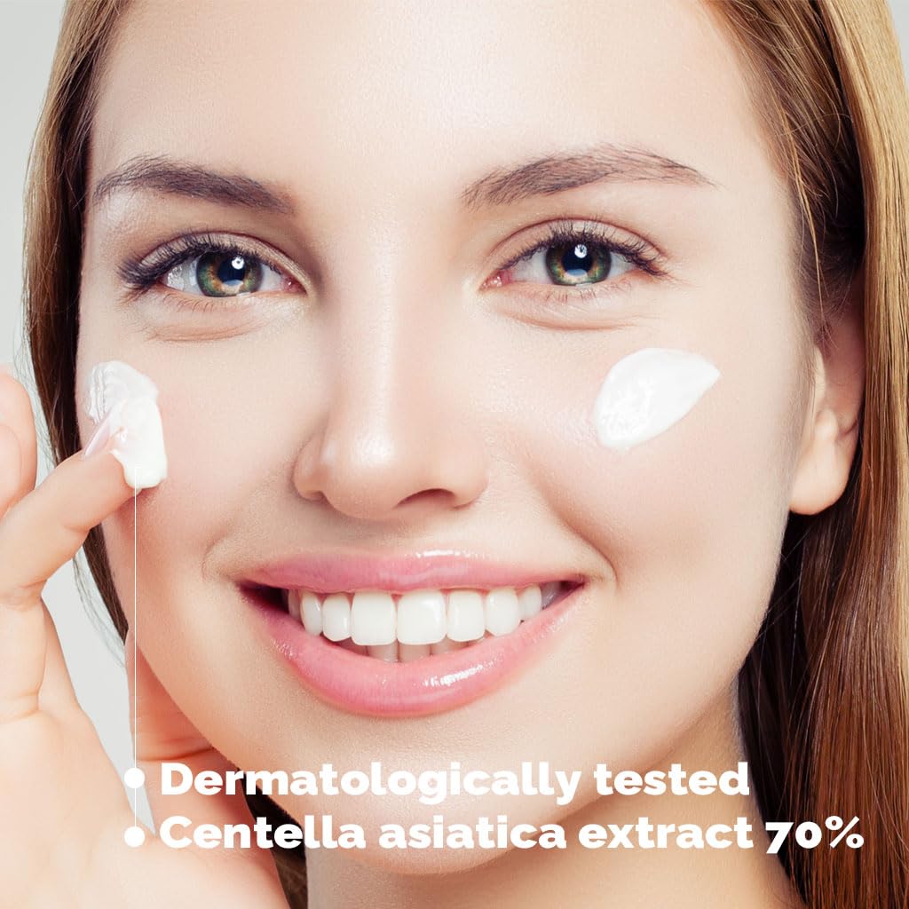 PS.PRETTYSKIN The Pure Jeju Cica 70 Centella Asiatica Extract 70% Facial Cream 50ml (1.69 fl.oz.) Hypoallergenic, Ginseng, Propolis Extract, All skin types, Non-Skticky