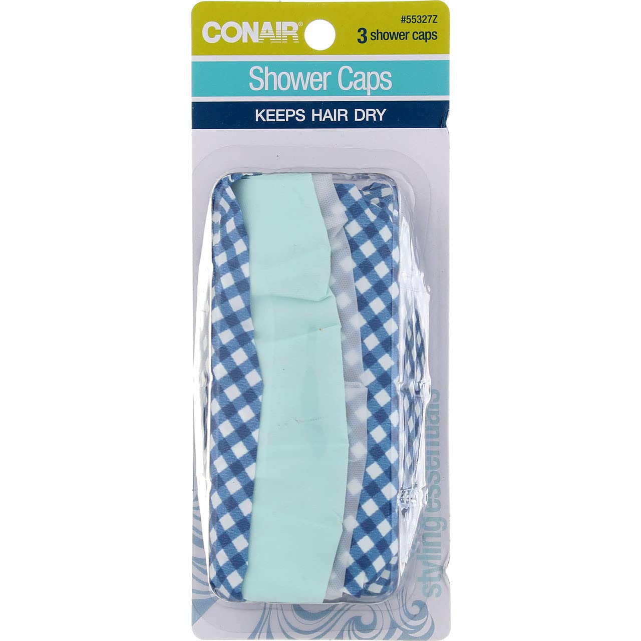 Conair 55327z Shower Cap Assorted Pastel Colors 3 Count by Conair