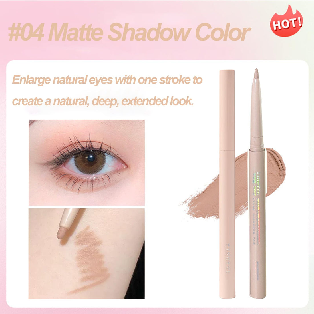 Lying Silkworm Under Eye Highlighter Makeup Stick, 2PCS - Silky-smooth, Long-lasting, Smudge-proof Tear Drop Eye Brightener & Contouring Stick