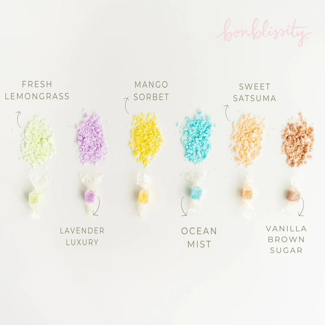 Bonblissity Sugar Cubes Candy Scrub, 30 pcs - Sugar Body Scrub Gift Set with Assorted Scents, Gentle Hand, Feet, and Body Exfoliator Turns into Lotions, Spa Small Gifts for Women and Men, Travel Size