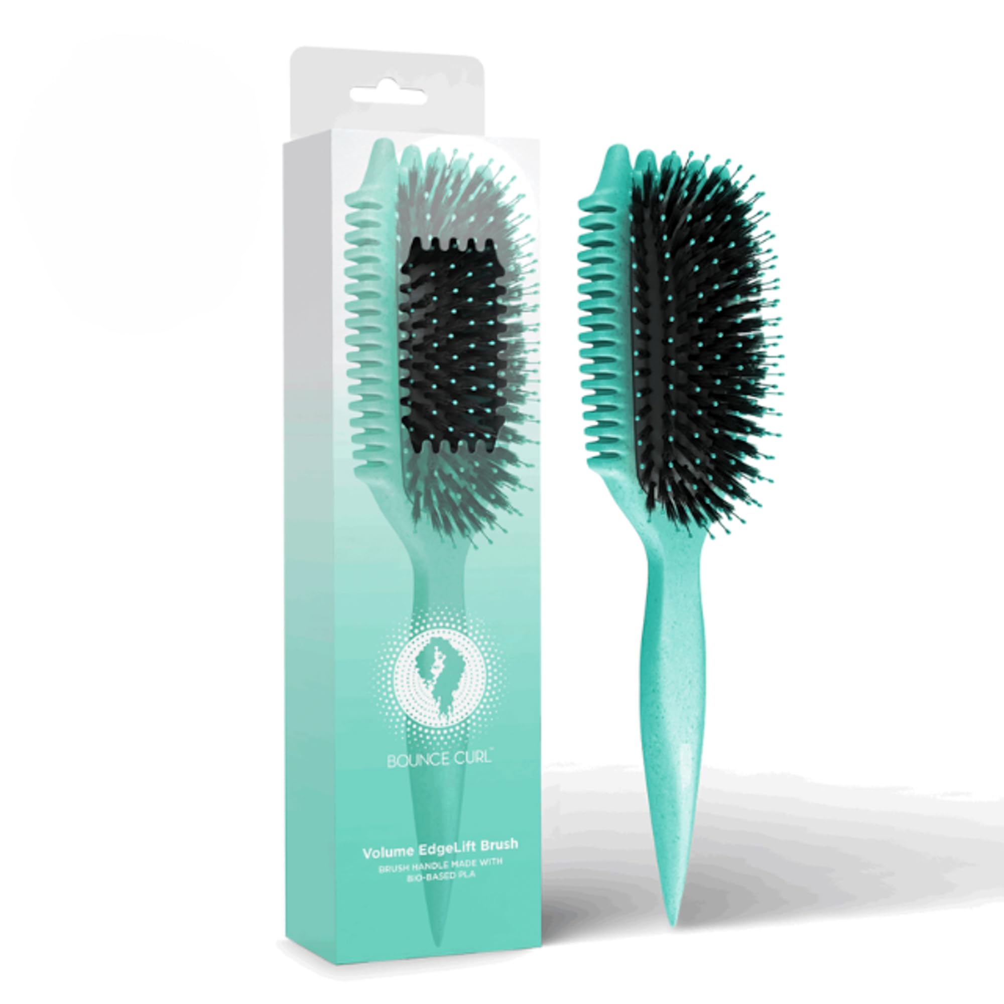 Bounce Curl Volume EdgeLift Brush, 5-in-1 Tool for Volumized Waves, Curls & Coils - Teal