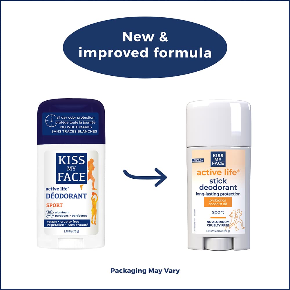 Kiss My Face Sport Active Life Stick Deodorant, 73ml