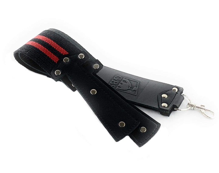 G.B.S Premium Whetstone Blade Sharpening Stone and G.B.S Leather Strop, Black with Red Strip