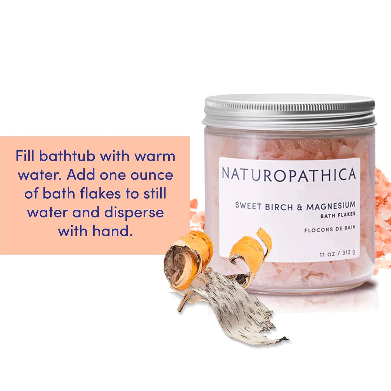 Naturopathica Sweet Birch Magnesium Bath Flakes 11.0 oz