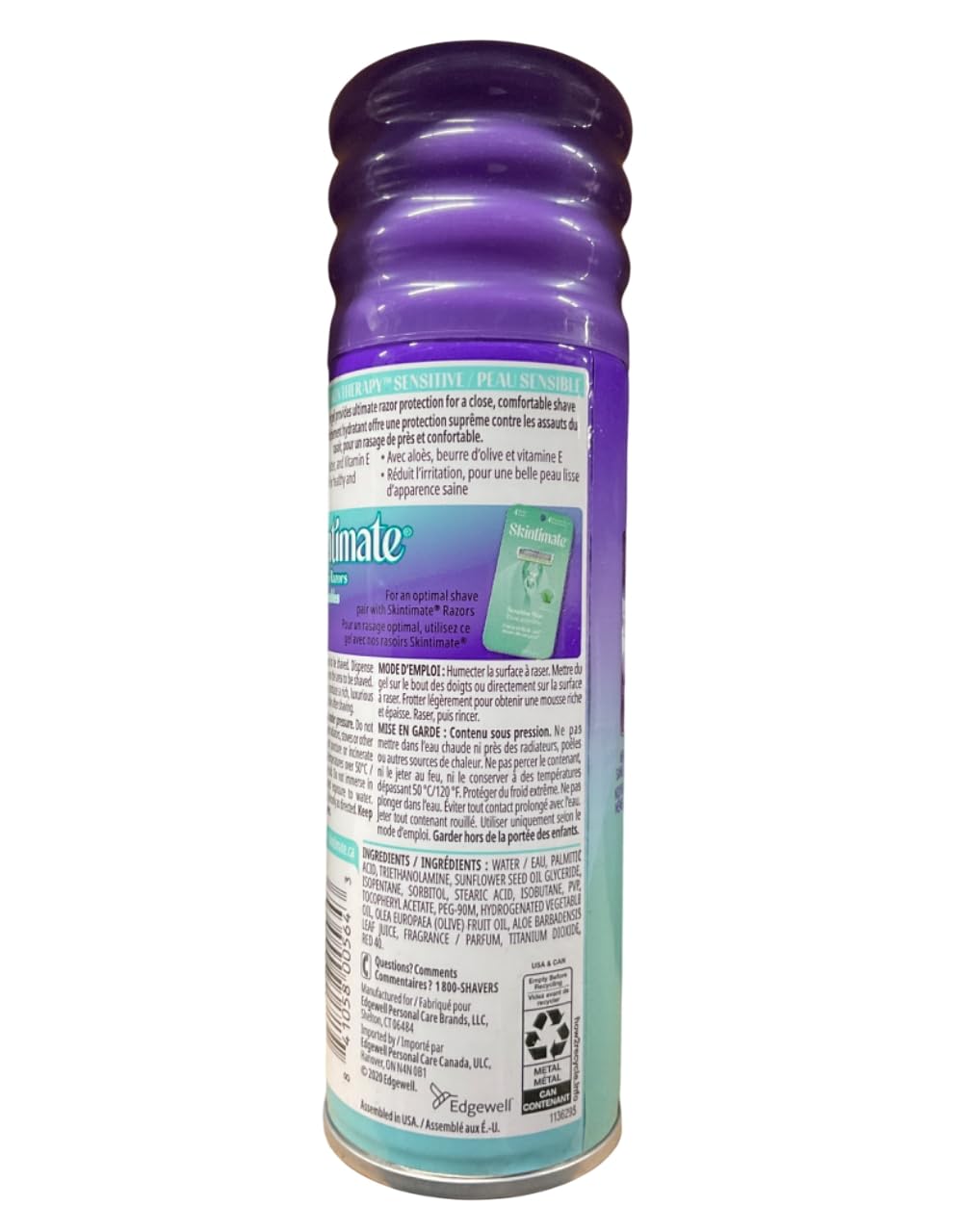 Skintimate Sensitive Skin Skin Therapy Moisturizing Shave Gel - 7 oz - 2 pk