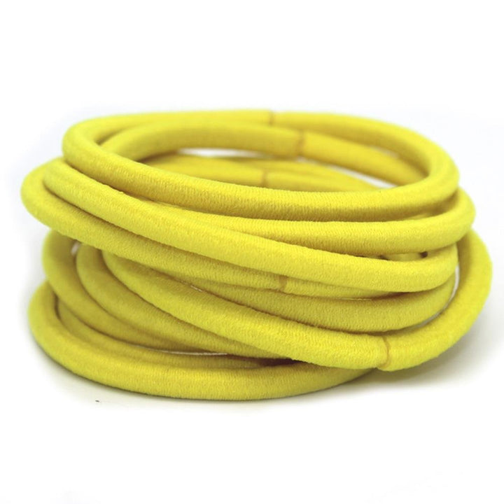 100 Pcs, Yellow: La Tartelette 4 Mm Elastic Bands Hair Ties Children Rubber Hair Headbands - 100 Pcs (Yellow)