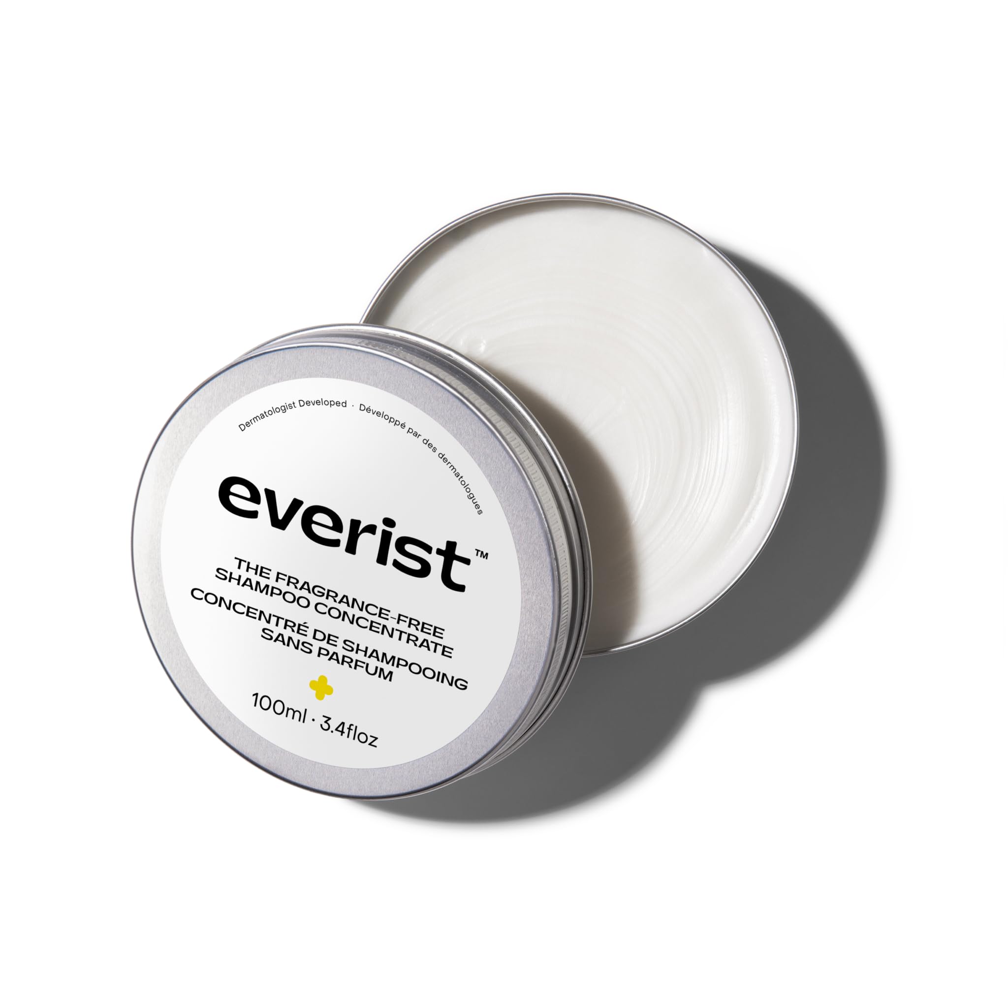 Everist The Fragrance-Free Shampoo Concentrate, Cleansing, Hydrating and Soothing for All Hair Types, Sensitive Skin, Gentle On All Scalpls, Plant-based, Aloe Vera, 3.4 fl oz, 50+ Washes, TIN