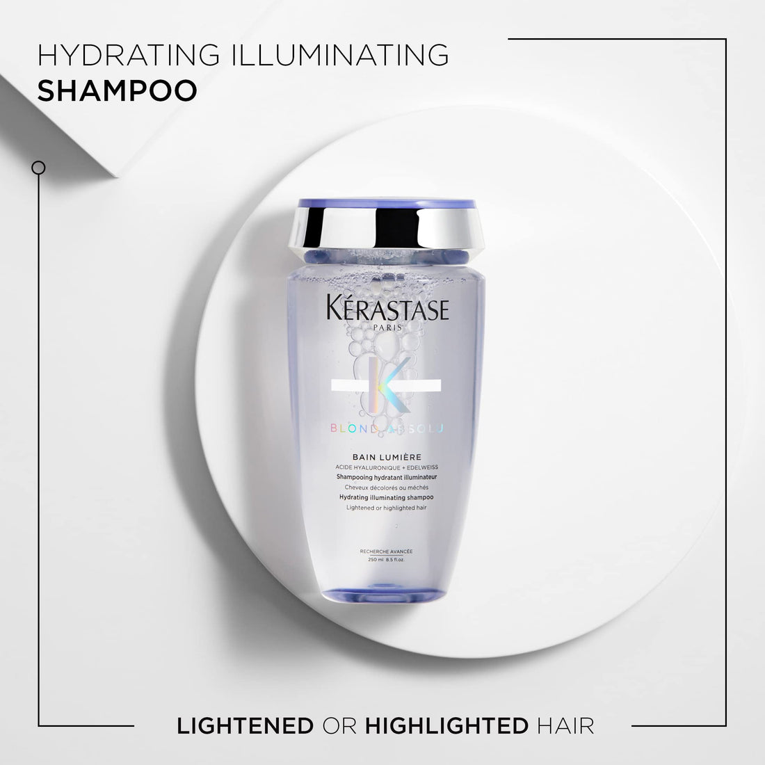 Kerastase Blond Absolu Lumière Illuminating Shampoo | For Lightened Highlighted and Damaged Hair | Nourishes and Illuminates | Adds Softness & Shine | Strengthens Damaged Hair | With Hyaluronic Acid