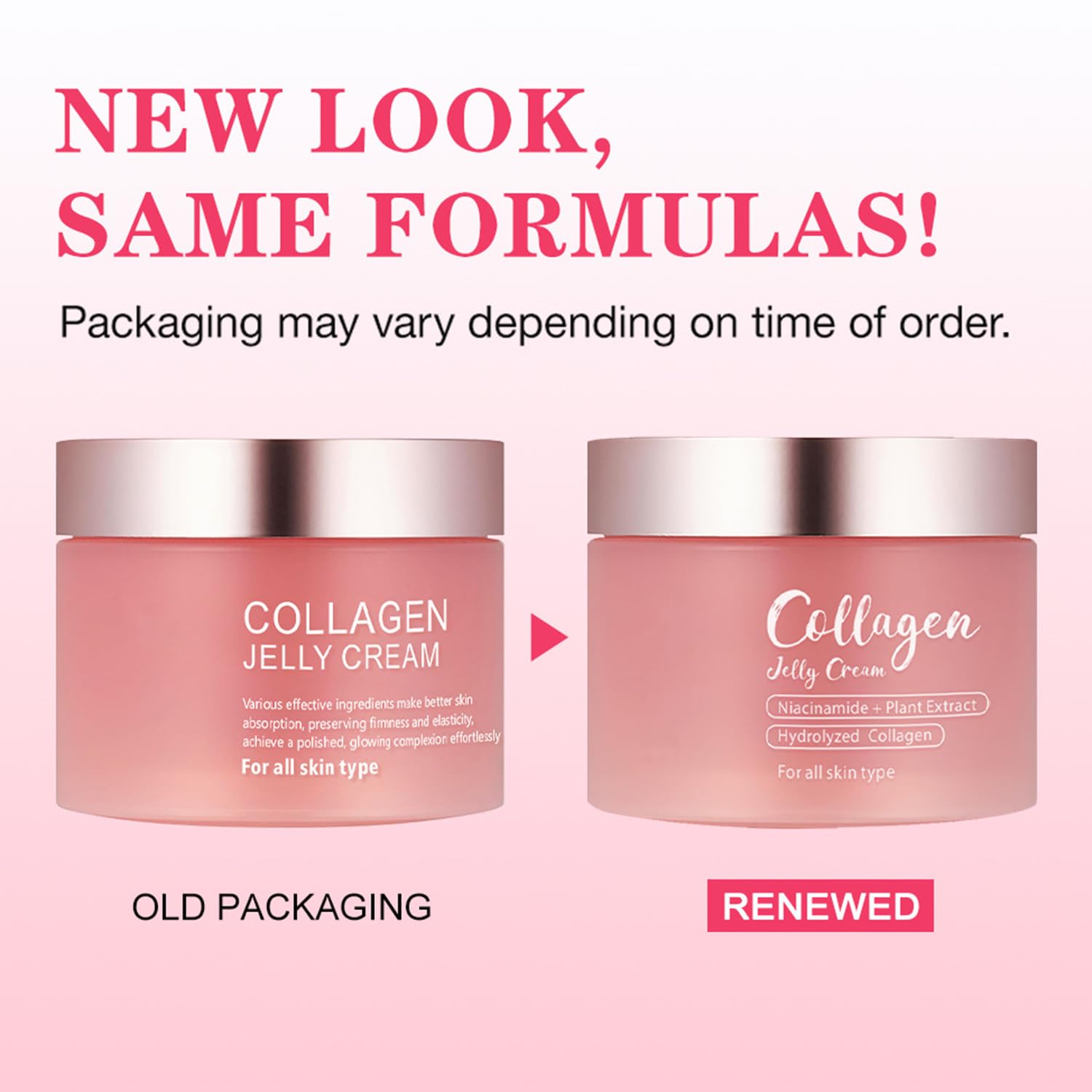 LOYOTICE Collagen Jelly Cream,Niacinamide & Freeze Dried Hydrolyzed Collagen Face Cream,Boosts Elasticity & Hydration,Reduce Fine Lines & Dullness,Improves Glowy Collagen Cream(3.38 fl.oz)