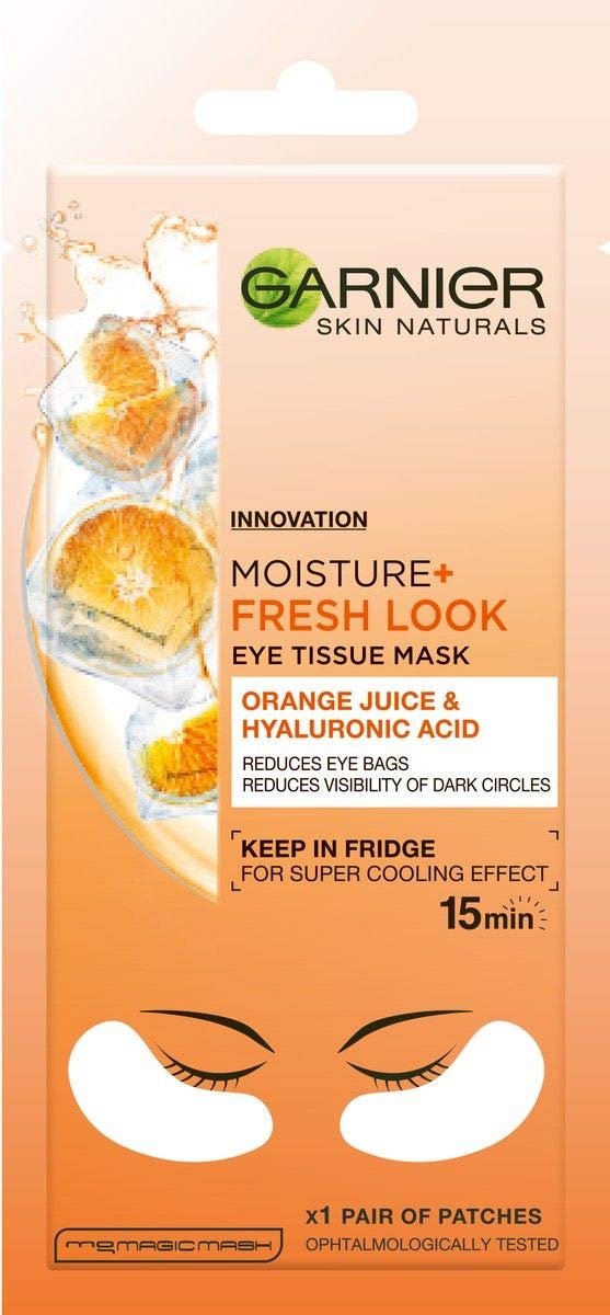 Garnier Skin Naturals Moisture Bomb Eye tissue mask with orange juice and hyaluronic acid 6g