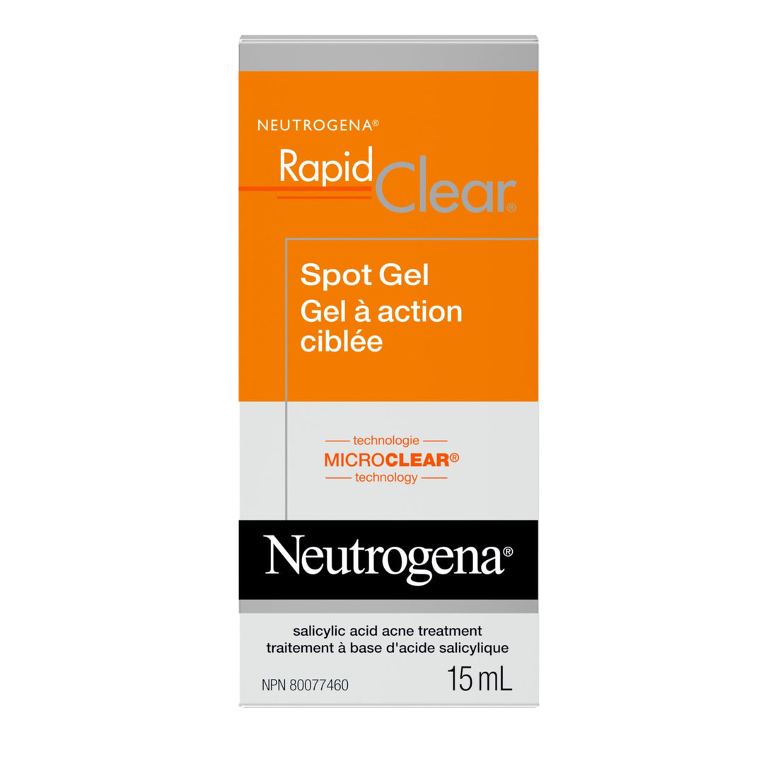 Neutrogena Rapid Clear Acne Eliminating Spot Treatment Gel with Witch Hazel and Salicylic Acid Acne Medicine for Acne-Prone Skin, 0.5 fl. oz