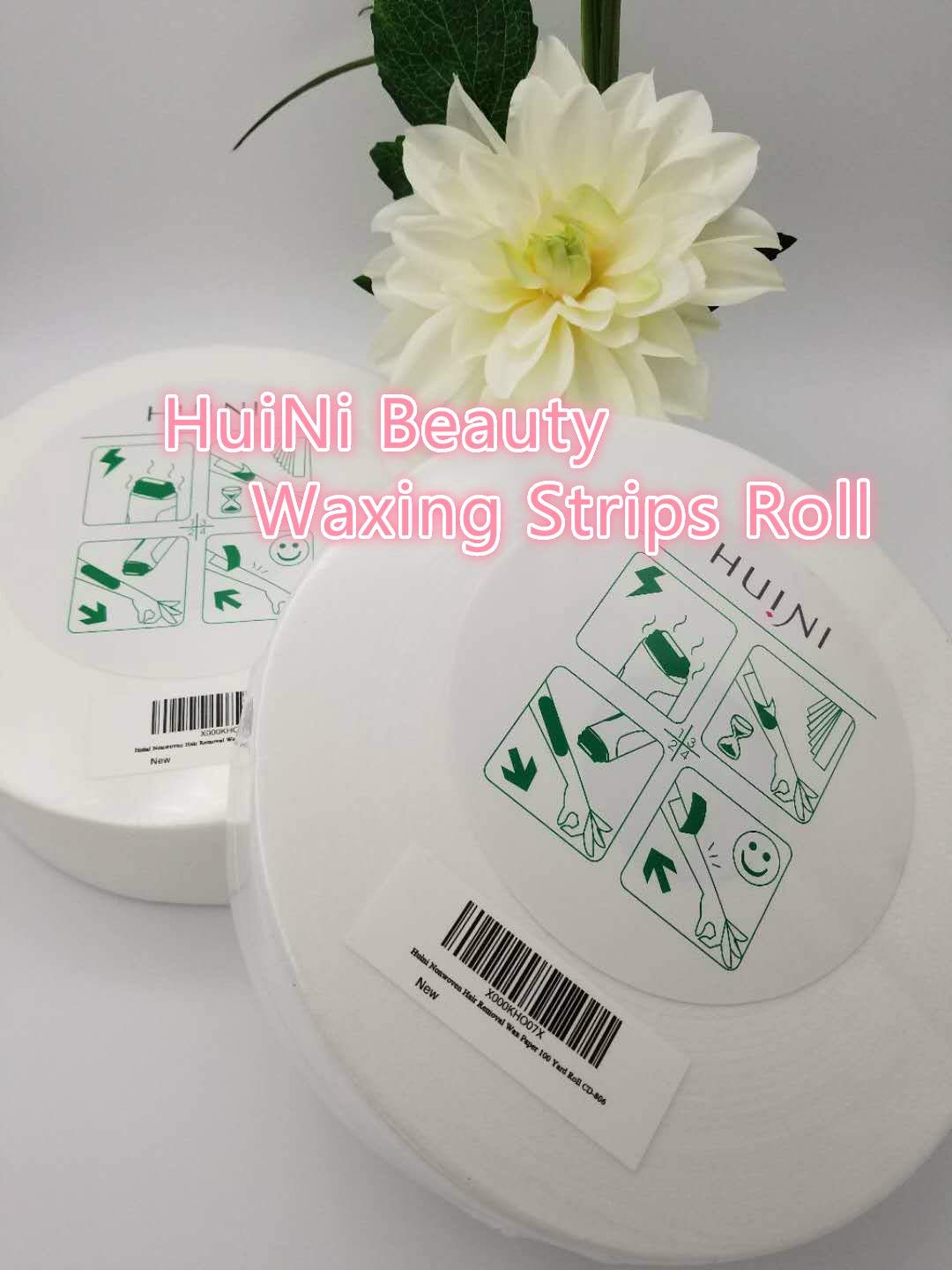 Huini 100 Yards Hair Removal Depilatory Nonwoven Epilator Wax Strip Paper Waxing Roll