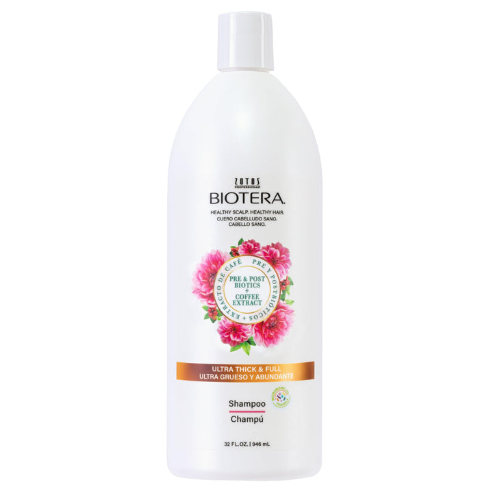 Biotera Ultra Thick & Full Volumizing Shampoo | Fine or Limp Hair | Microbiome Friendly | Vegan & Animal Test Free | Paraben & Sulfate Free | Color-Safe | 32 Fl Oz