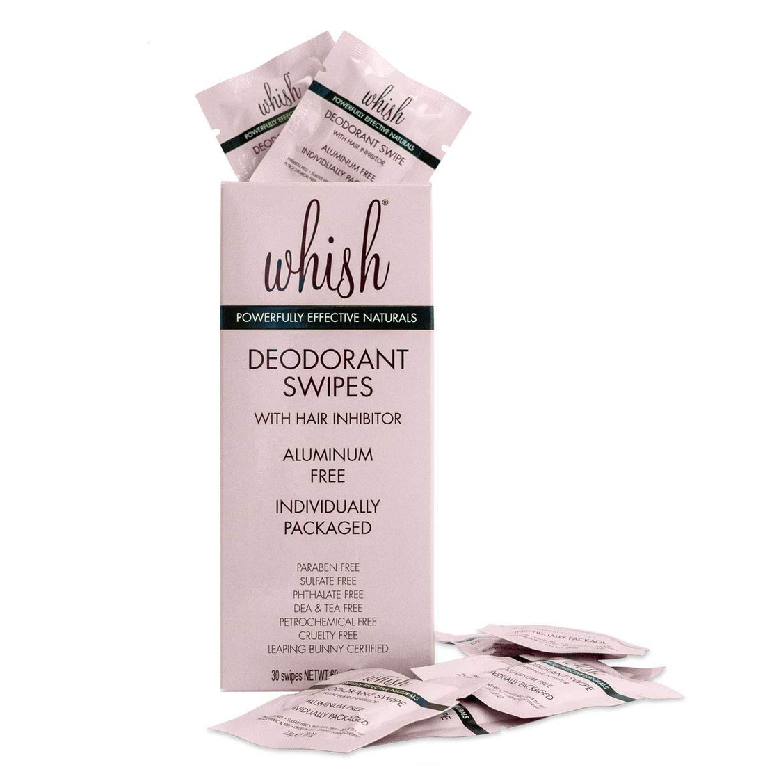 Whish Deodorant Swipes With Hair Inhibitor (30 Swipes)