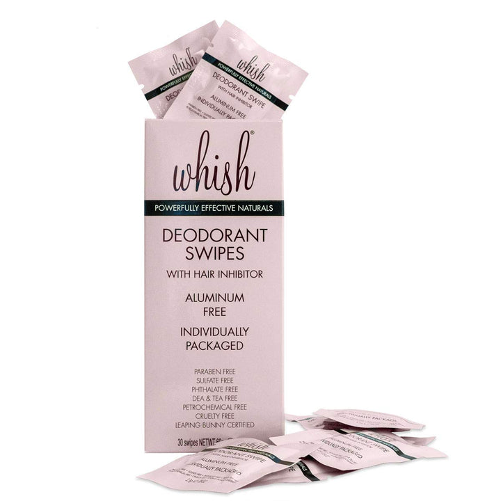 Whish Deodorant Swipes With Hair Inhibitor (30 Swipes)