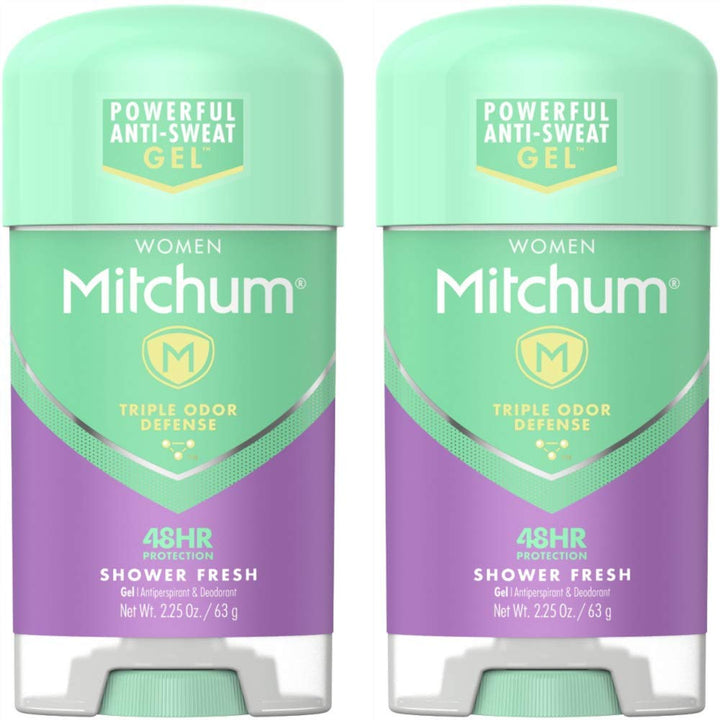Mitchum Advanced Women Gel Anti-Perspirant & Deodorant, Shower Fresh 2.25 Ounces each (Value Pack of 2)