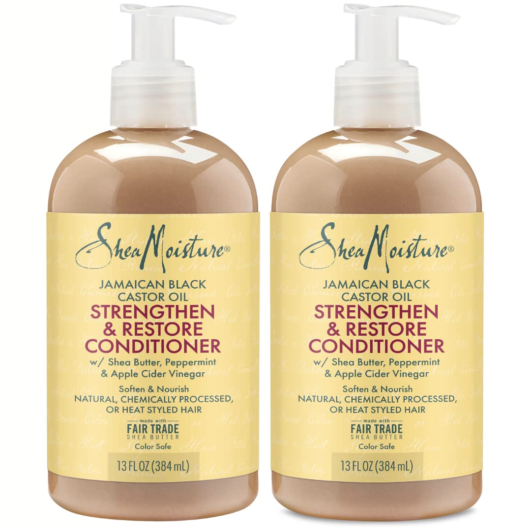 Shea Moisture Jamaican Black Conditioner Strength/Grow 13 Ounce (384ml) (2 Pack)