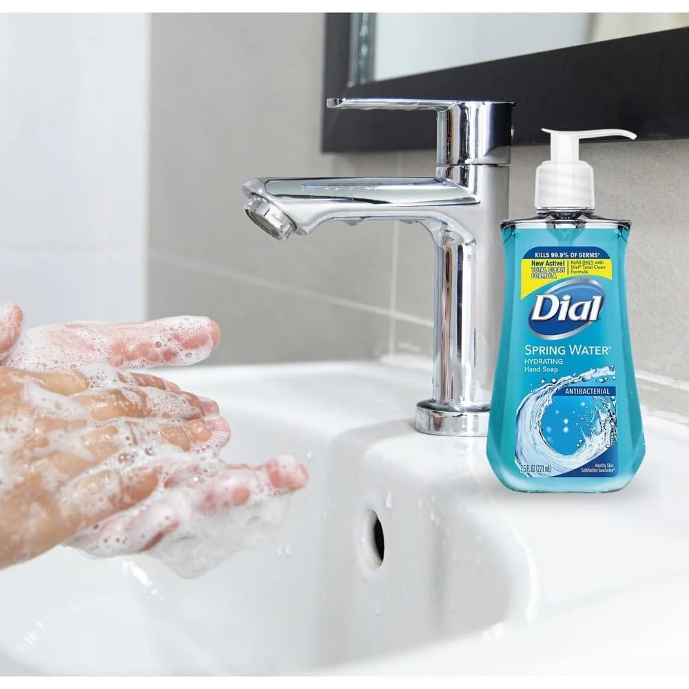 Dial Antibacterial Liquid Hand Soap with Moisturizer, Spring Water, 7.5 Ounce by Dial