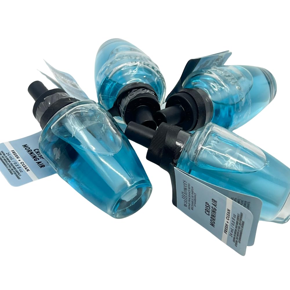 Bath and Body Works CRISP MORNING AIR Wallflowers Home Fragrance Refill, 4-pack 0.8 fl oz