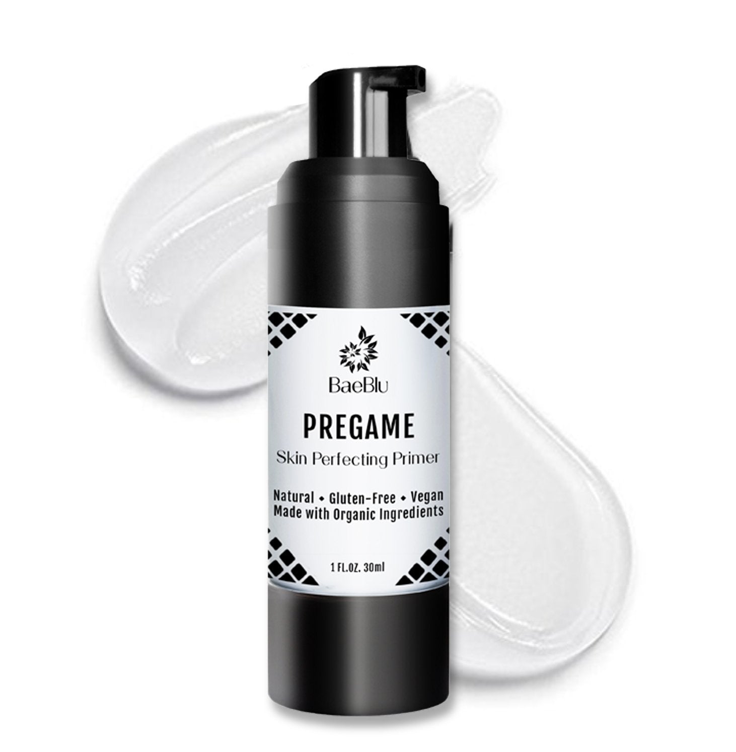 BaeBlu Pregame Skin Perfecting Primer, 100% Vegan, Silicone-Free, Gluten-Free and Made in USA with Natural and Organic Ingredients