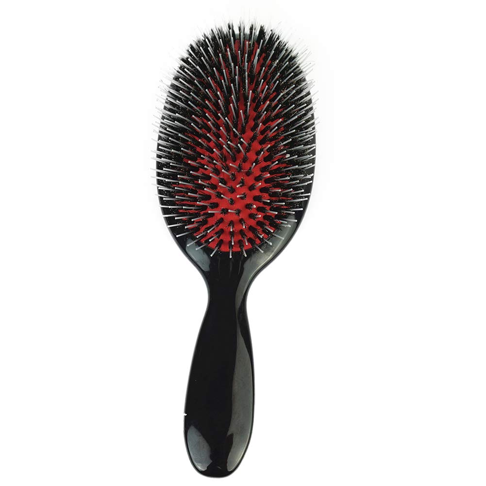 Wiginway Hair Wigs CombsNylon Pins Brush Human Brushes Nylon Boar Bristle Best Paddle Ellipse Handle Salon Massaging Head Care Brush(L)