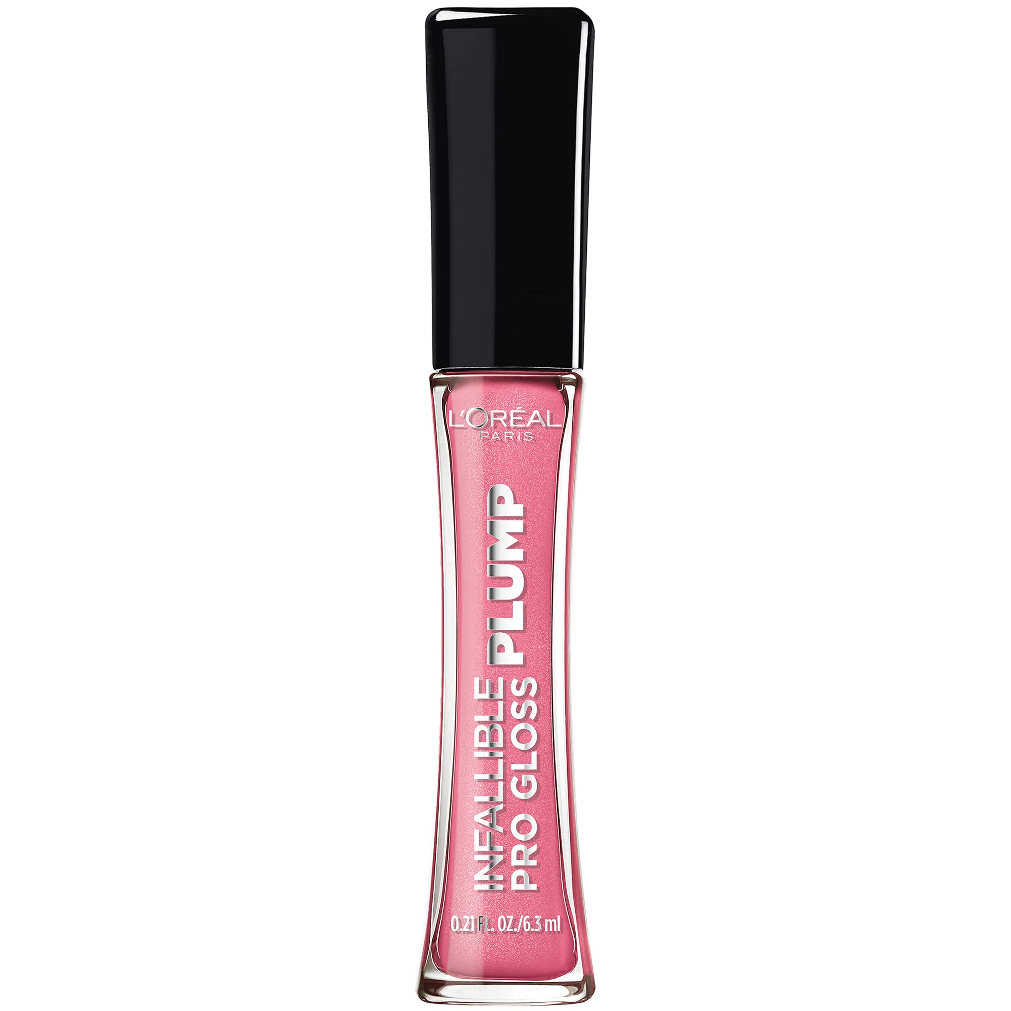 L'Oreal Paris Infallible Pro Gloss Plump Lip Gloss with Hyaluronic Acid, Long Lasting Plumping Shine, Lips Look Instantly Fuller and More Plump, Gleam, 0.21 fl. oz.