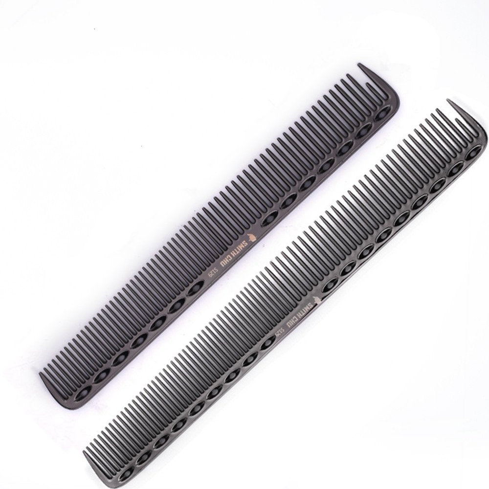 SMITH CHU Professional Durable Space Aluminum Barber Combs for Hairdressing- New Salon Anti Static Hair Styling Comb Brush (Gun black)
