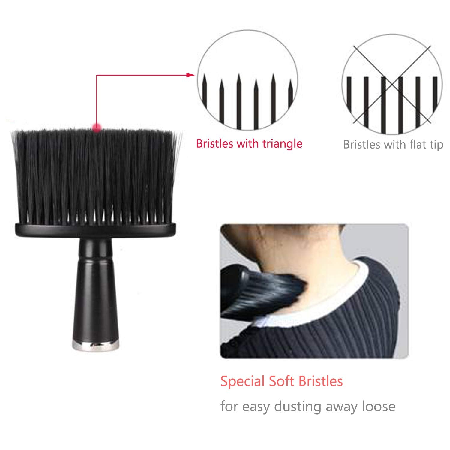 Perfehair Barber Neck Duster Brush , Soft Cleaning Face Brush for Hair Cutting