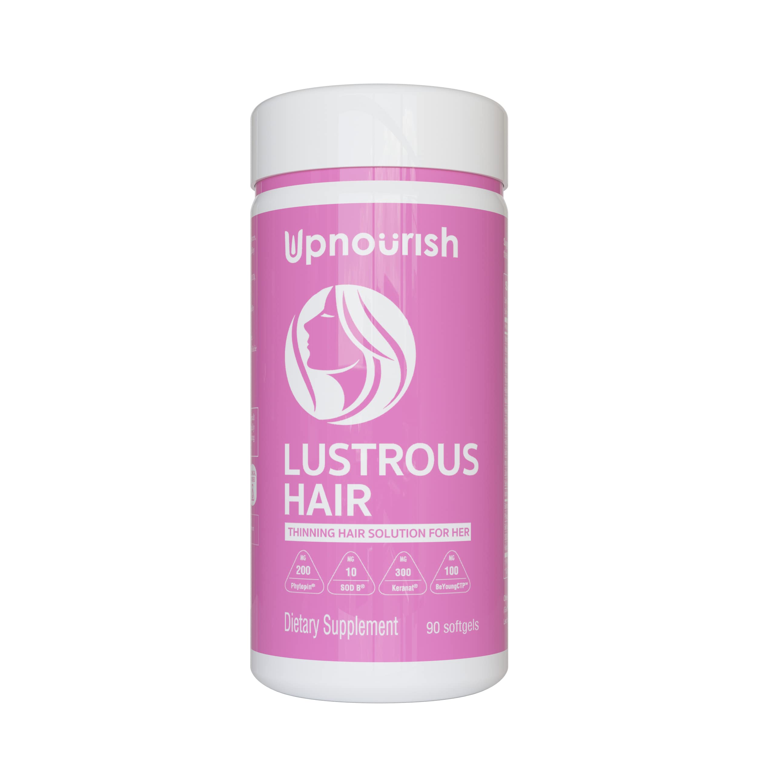 UpNourish Lustrous Hair - Support Women's Hair Loss and Hair Regrowth