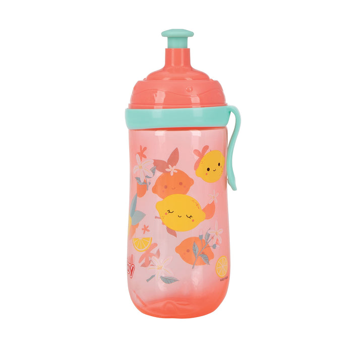 Nuby 2-Stage Busy Sipper Cup with No-Spill Silicone Spout and Free-Flow Pop-Up, 12 Ounce,Assorted(Colors/Designs May Vary), 6m+, 12 OZ