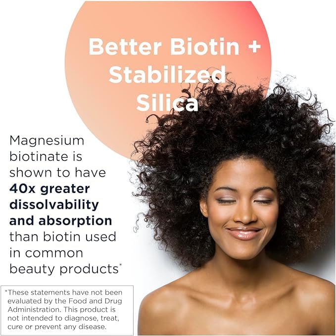 Designs for Health Whole Beauty Collagen - Collagen Peptides, Silica & Biotin Powder to Support Hair Skin and Nails - Support Hair Strength & Fullness (30 Servings)