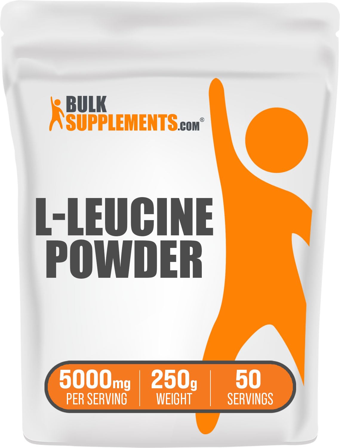 BulkSupplements.com L-Leucine Powder - Leucine Supplements, Leucine Amino Acid - BCAA Supplements, Leucine Powder - Unflavored, 5000mg per Serving, 250g (8.8 oz) (Pack of 1)