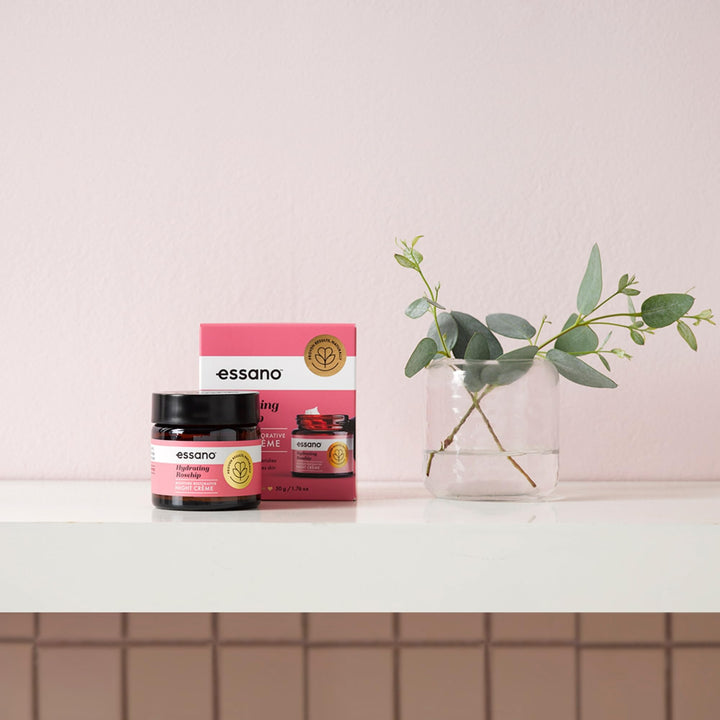 Essano Rosehip Oil Retinol Night Cream, Skin Care Face Moisturizer with Hyaluronic Acid, Natural Face Cream to Support Appearance of Fine Lines & Wrinkles & Long Lasting Moisture, Cruelty Free, 50g