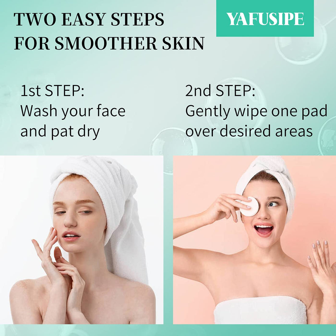 Glycolic Acid Toner Pads 35% AHA Facial Resurfacing Exfoliate Salicylic Acid Exfoliating Face Wipes Chemical Peel Exfoliant Peeling for Beauty Fine Lines Wrinkles 50 Pads Easter Basket Essentials