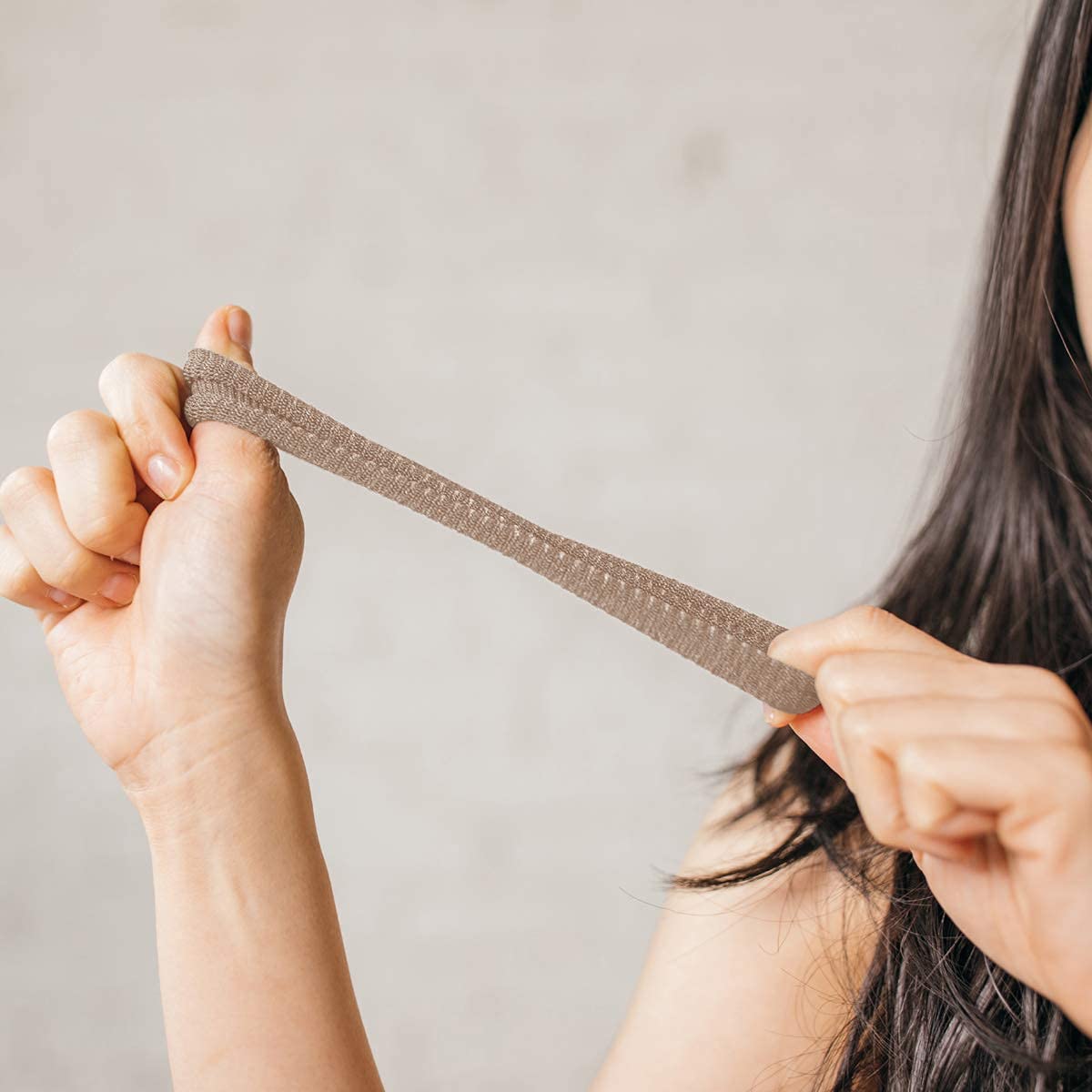 Burlybands - The Ultimate Hair Ties for Thick Heavy or Curly Hair. No Slipping Damage Breaking or Stretching Out. Seamless Ponytail Holders Scrunchies Sports Hair Ties for Thick Hair (Lt Brown 3 Pcs)