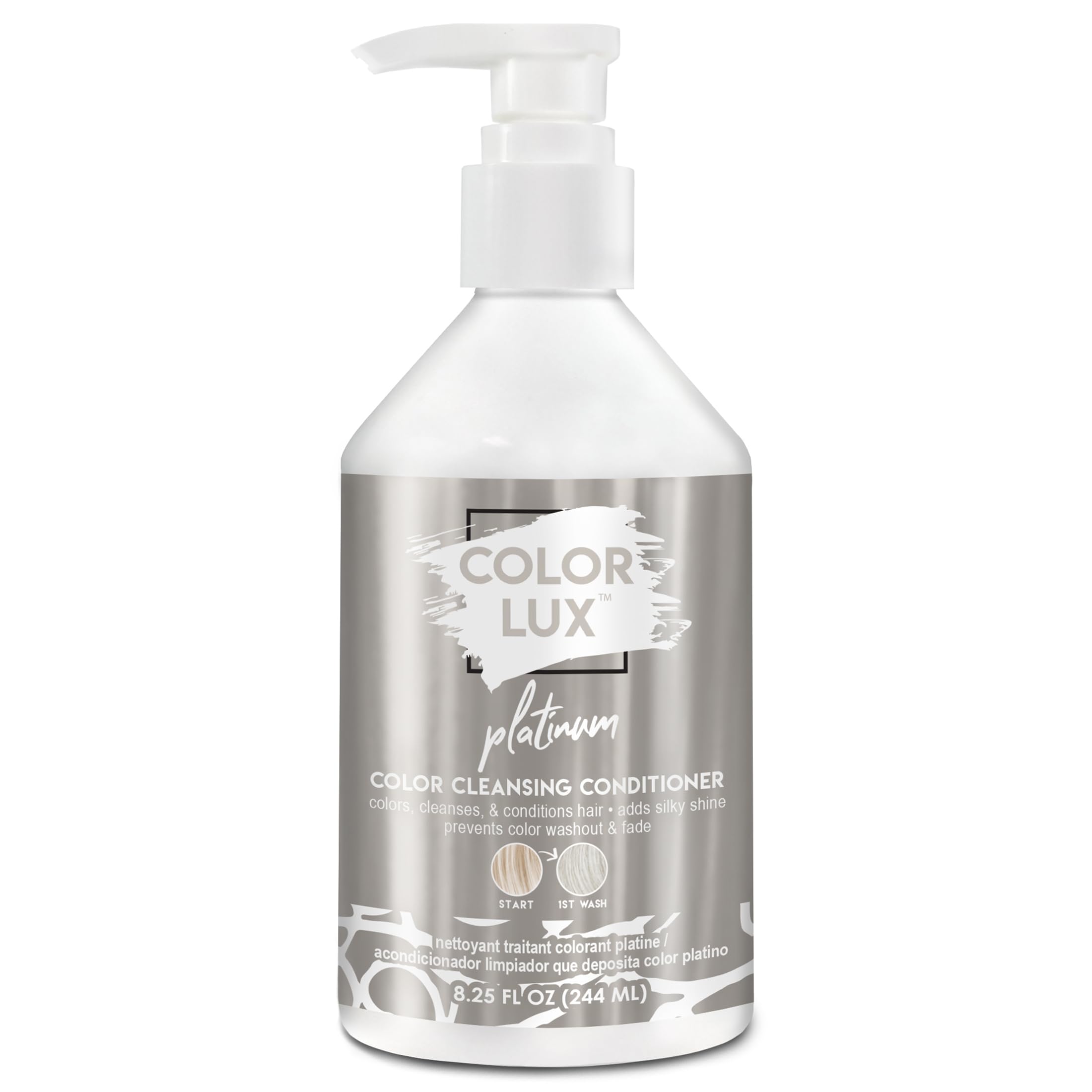 Color Lux Color Cleansing Conditioner, Platinum, 3-in-1 Color Depositing Formula, Vegan, Sulfate-Free, Paraben-Free, 8.25 oz