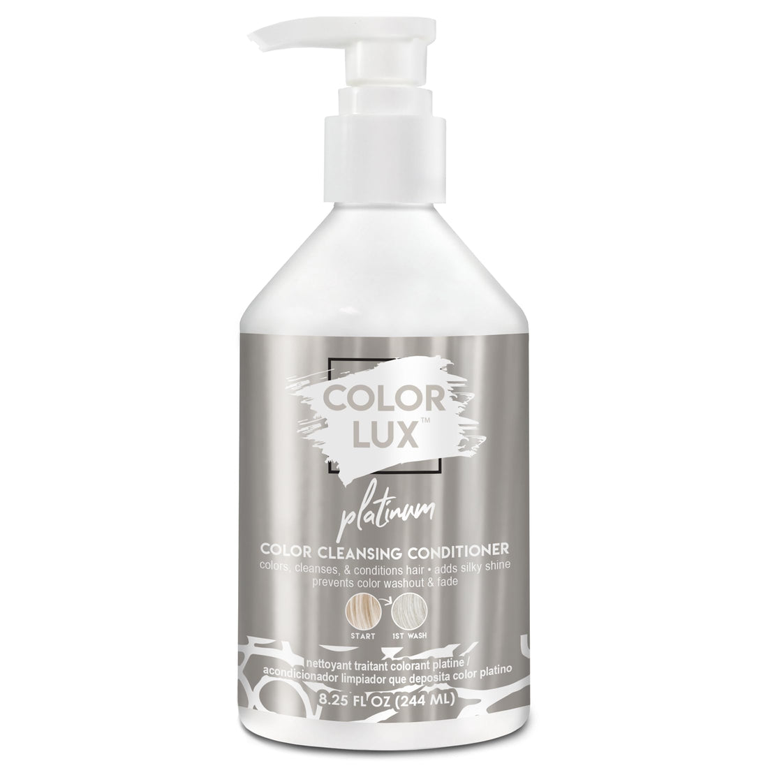 Color Lux Color Cleansing Conditioner, Platinum, 3-in-1 Color Depositing Formula, Vegan, Sulfate-Free, Paraben-Free, 8.25 oz