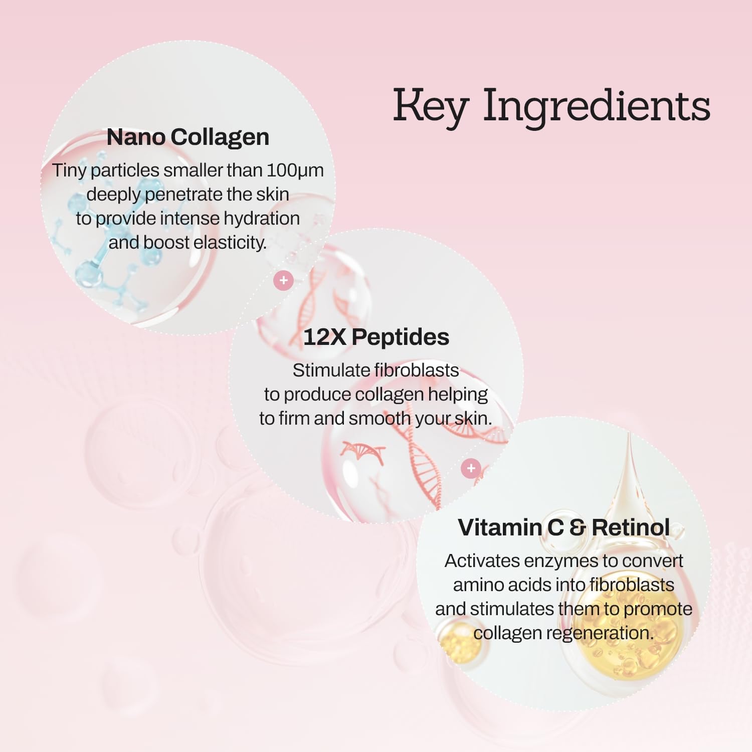 Collagen Peptide 12X Boosting Serum, Enhances Skin Elasticity & Reduces Deep Wrinkles, Promotes Collagen Production for Firm and Youthful Skin, Korean Skincare, 1.01 fl.oz