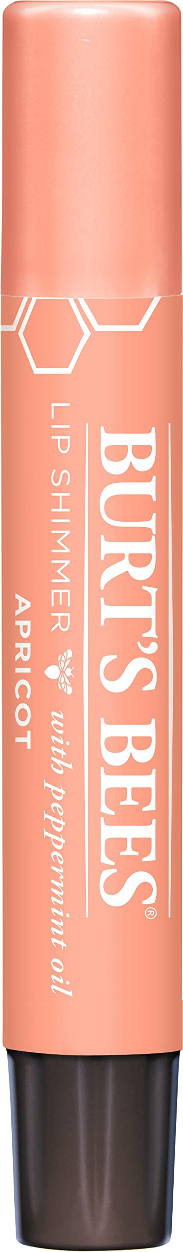Burt's Bees Lip Balm, Moisturizing Lip Shimmer for Women, for All Day Hydration, with Vitamin E & Coconut Oil, 100% Natural, Apricot, 0.09 Ounce