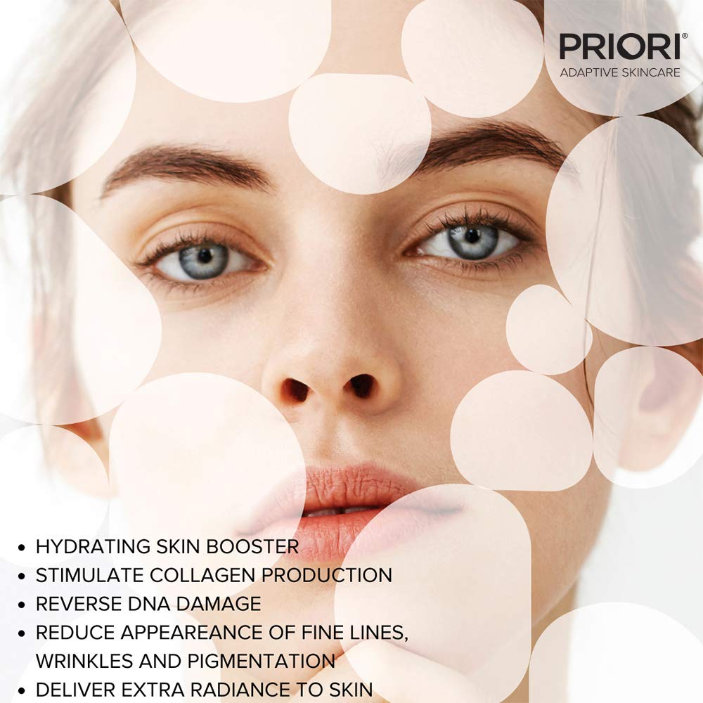 Priori DNA fx221 Recovery Serum, Repairing, Correcting Skin Treatment, Free Radical Protection, Beauty Boost, Intense Hydration, Oil Free, Age Defying Day & Night Face Serum, 1.7 fl oz (50 ml)
