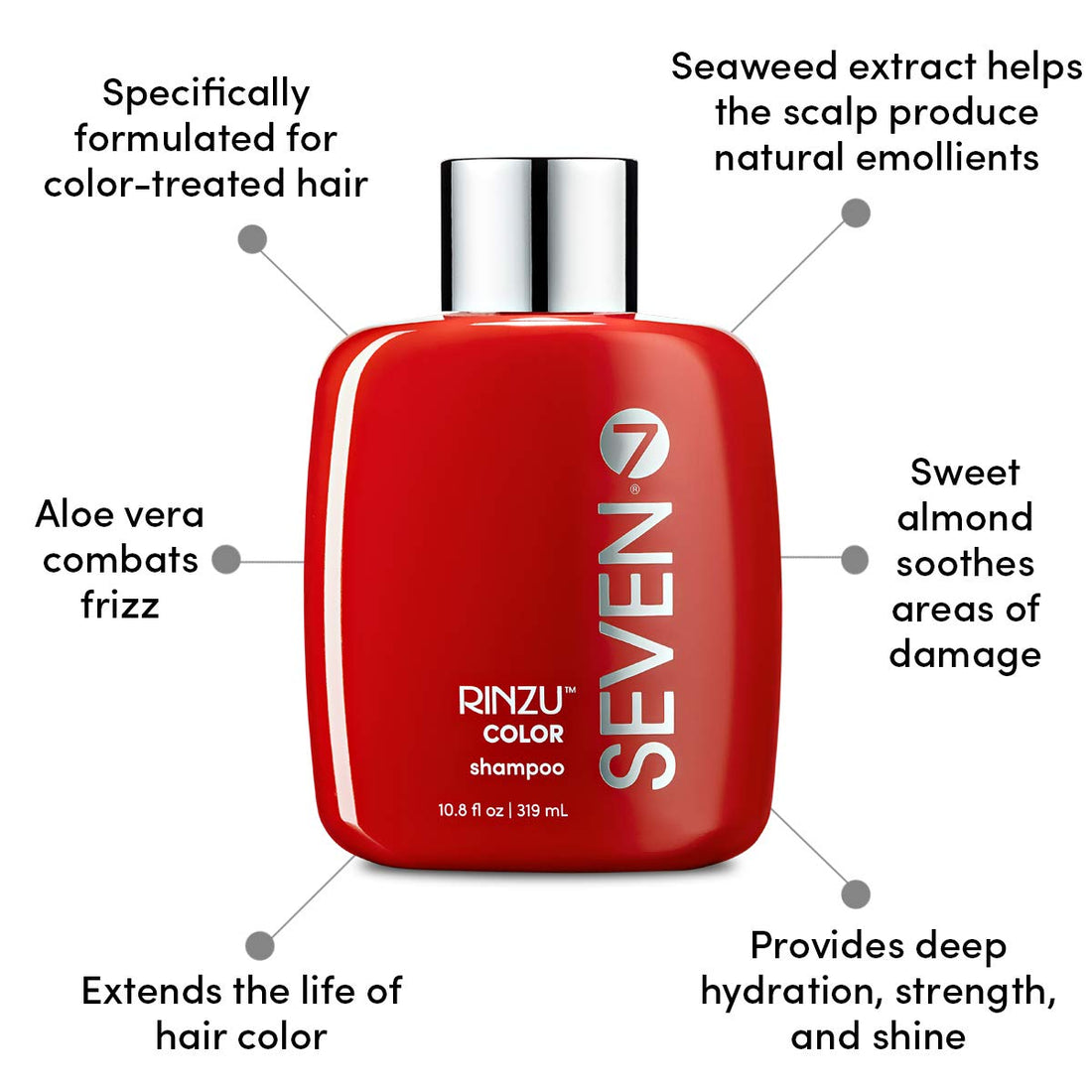 SEVEN SEVEN Rinzu Color Shampoo, 10.8 fl. oz.