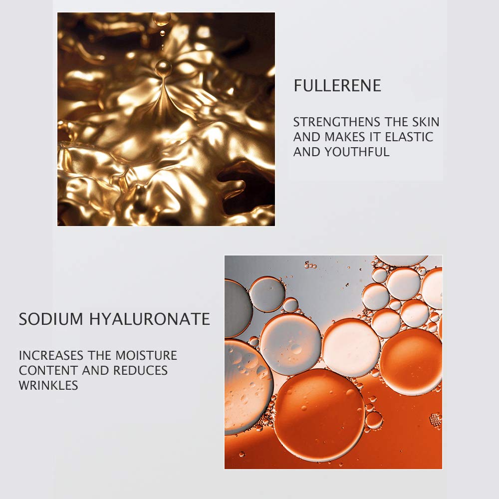 VENZEN Fullerenes Essence Moisturizing Emulsion Nourishment Protection Anti Wrinkles Sodium Hyaluronate Hydration Elastic Skin Natural Extract Beauty Enhancement
