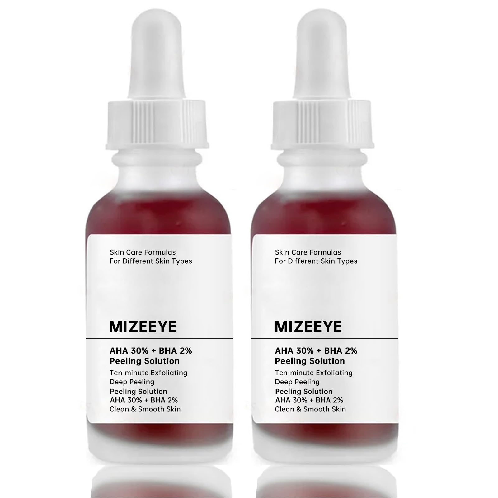 Peeling Solution 30ML, AHA 30% + BHA 2% Anti Acne Serum For Face, 2 PCS Exfoliating Facial Serum, Reduces Pore Congestion & Fine Line.