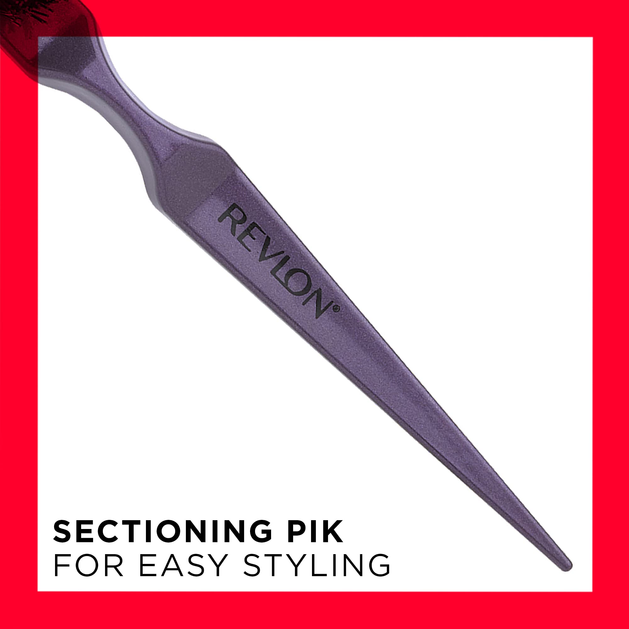 Revlon Perfect Style Softness and Shine Teasing Brush, Purple