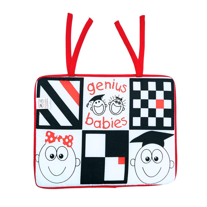 Genius Baby Toys Reversible Crib Mirror With High Contrast Colors - Easy to Attach, Lightweight and Portable - Great for Tummy Time