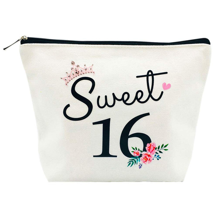 Charmoly Sweet 16 Gifts for Girls 16th Birthday Gifts Ideas 16 Year Old Girls Sweet Sixteen Gifts for Teen Girls Cute Makeup Bag