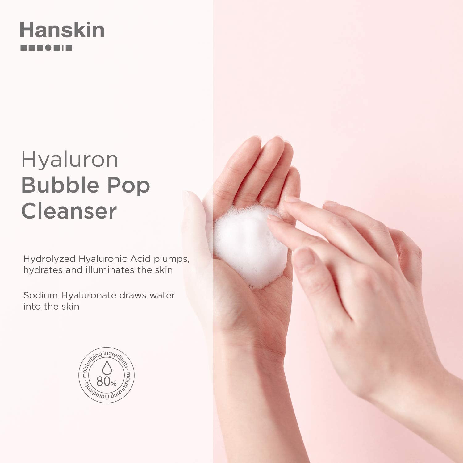 Hanskin Real Complexion Hyaluron Bubble Pop Cleanser, Hydrating Foaming Daily Face Wash, Gentle Moisturizing Softening and Glowing [150ml]