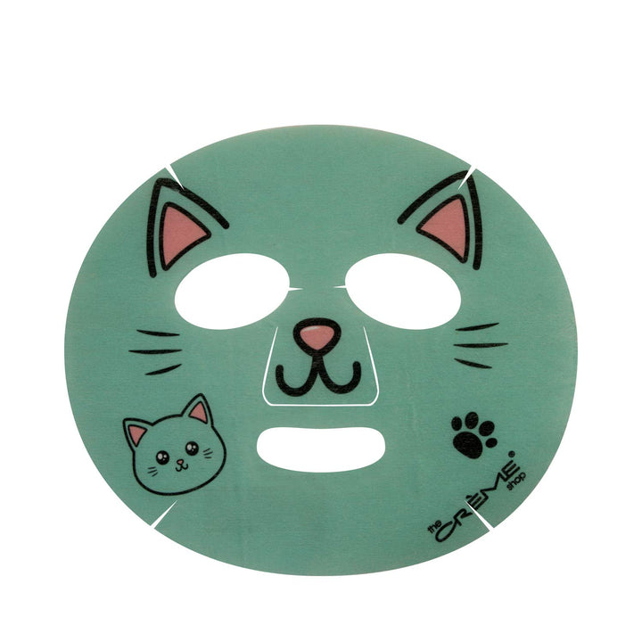 The Creme Shop Animal Sheet Mask, Korean, Hydrating, Collagen, Vitamin C, Anti-Aging - Pack of 3 (Kitten)